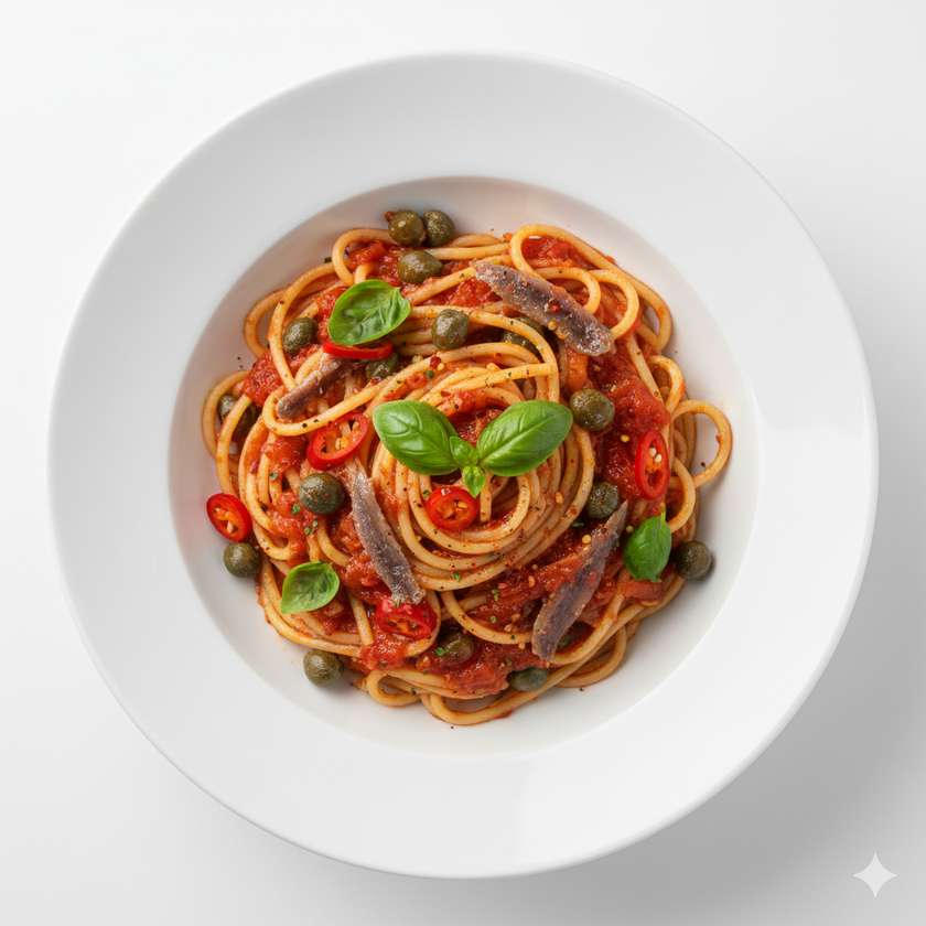 Spicy Linguini Alla Putanesca