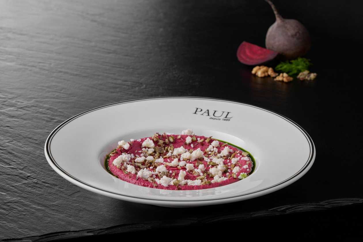 Beetroot Hummus with Tulum Cheese