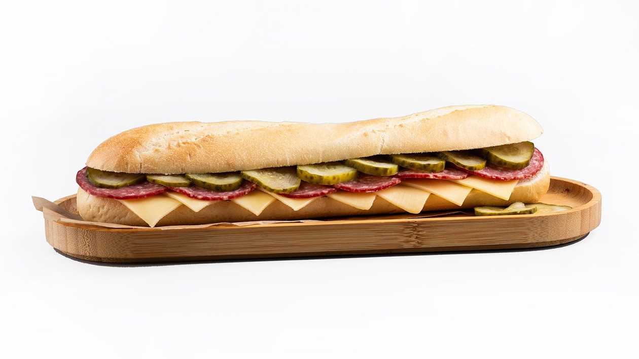 Virši baguette with cheese and salami, 315g