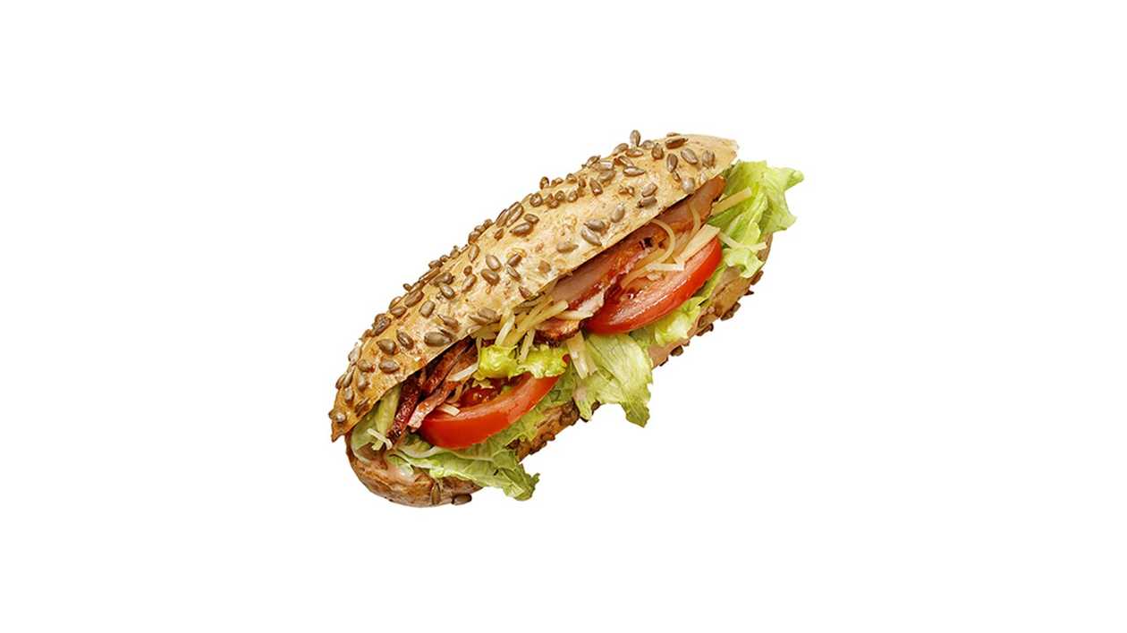 Baguette with ham and cheese 175g