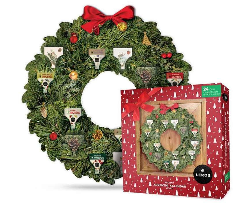 LEROS Herbal Advent Calendar Wreath 24 bags