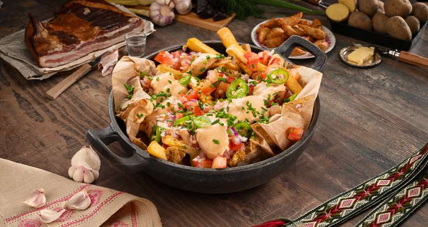 Grandma's Fried Potatoes with Ground Meat and Cheese