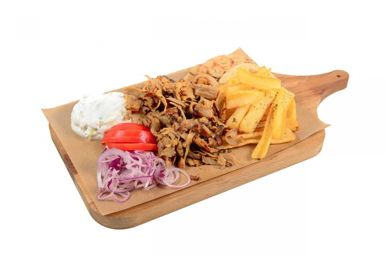 Gyros de porc la meniu