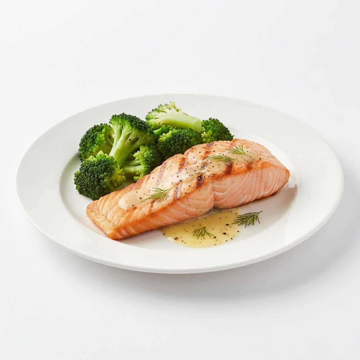 Somon cu broccoli