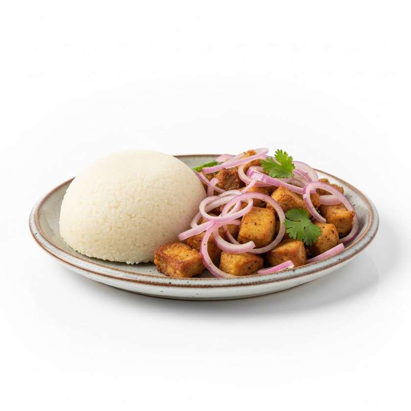 Pork Dry Fry served with ugali