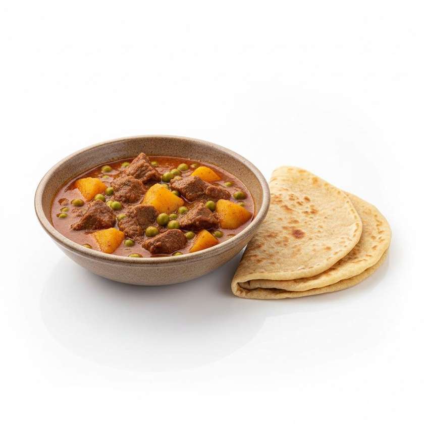 minji beef potato served with chapati