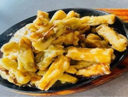 FRIED EGGPLANT WITH GARLIC SAUCE (350g)