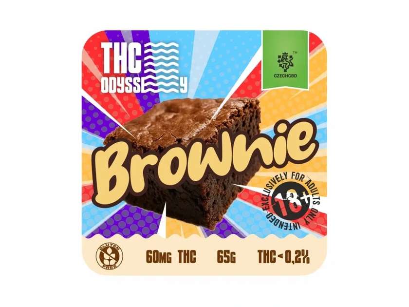Czech CBD THC Odyssey Brownie 60mg THC, 65g