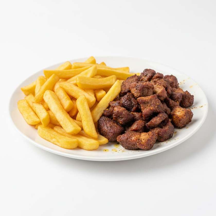 chips pork dryfry