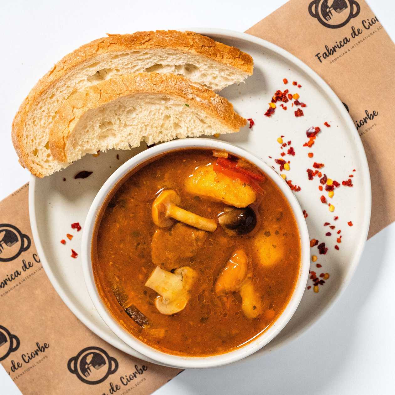 Borș de legume cu Hribi