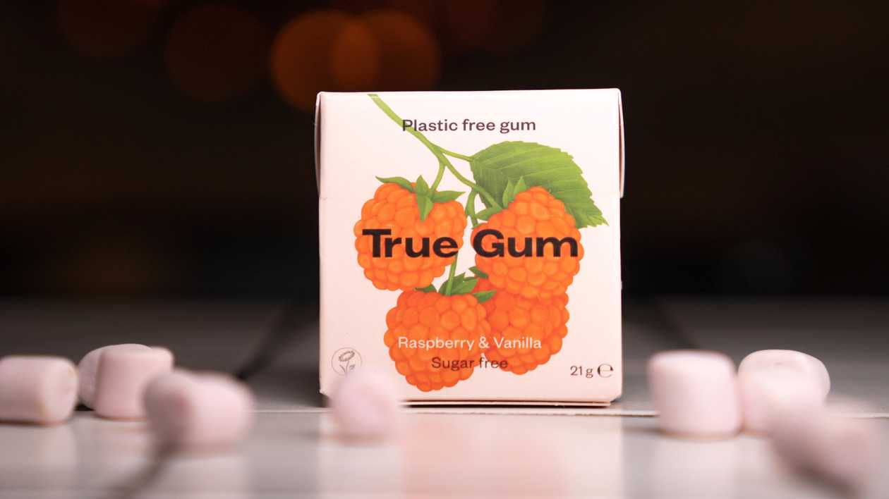 True Gum chewing gum Raspberry/Vanilla 21g