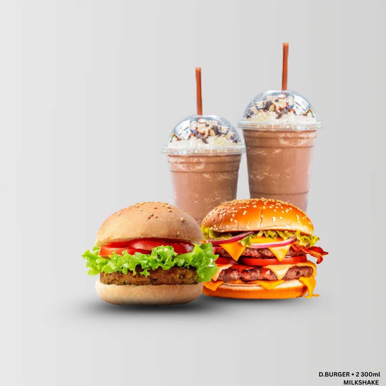 D.Burger(2) With 300ml Milkshake