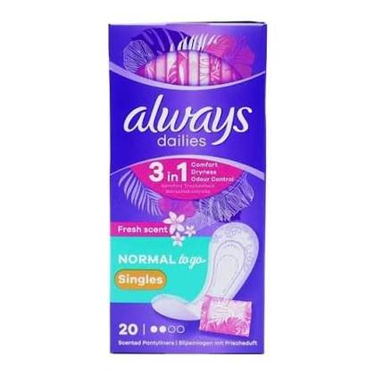 ALWAYS DAILIES  SANITARY PAD FOLD& WRAP 20''