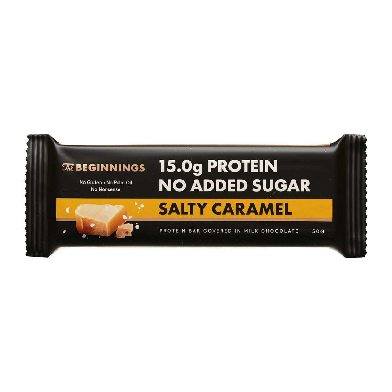 Beginnings salted caramel protein bar 50g