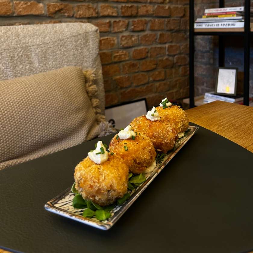 Arancini - served with vegan mayonnaise & salad