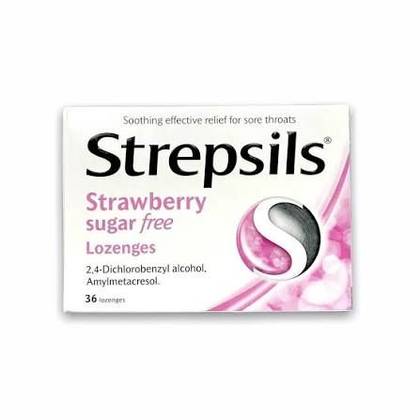 STREPSILS STRAWBERRY 36'S, PER STRIP