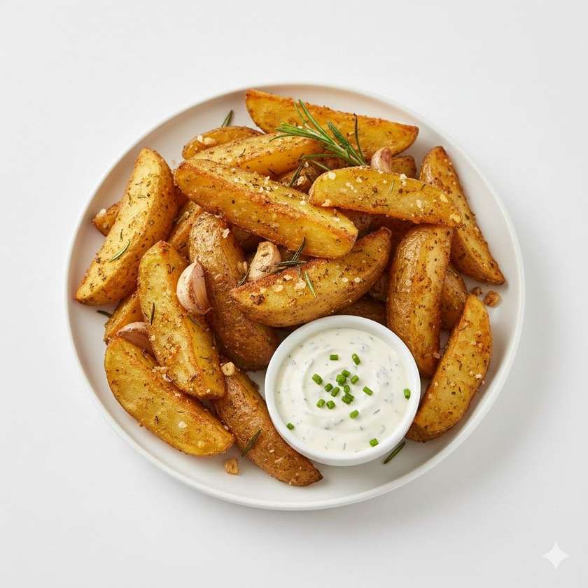 Crispy Rosemary & Garlic Wedges