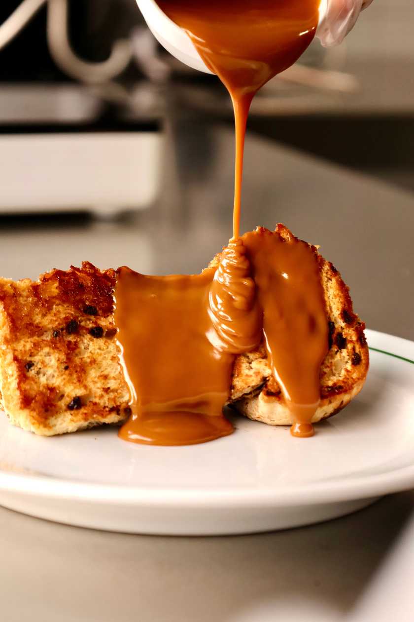 Chocotone Slice with Dulce de Leche