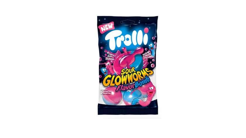 Gummies TROLLI FLAVOR BOMB (SOUR GLOWWORMS), 75g