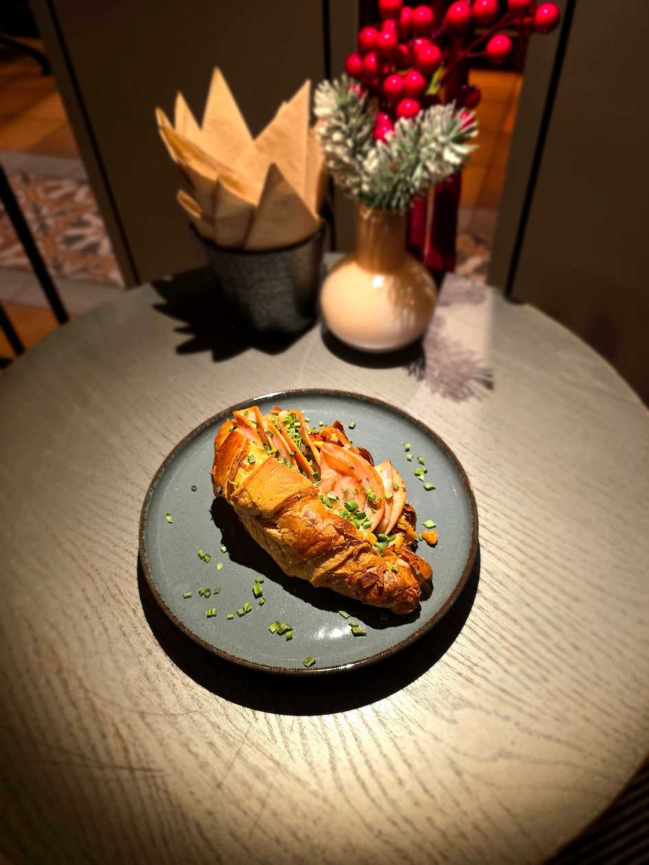 Croissant with Chicken and Cheese