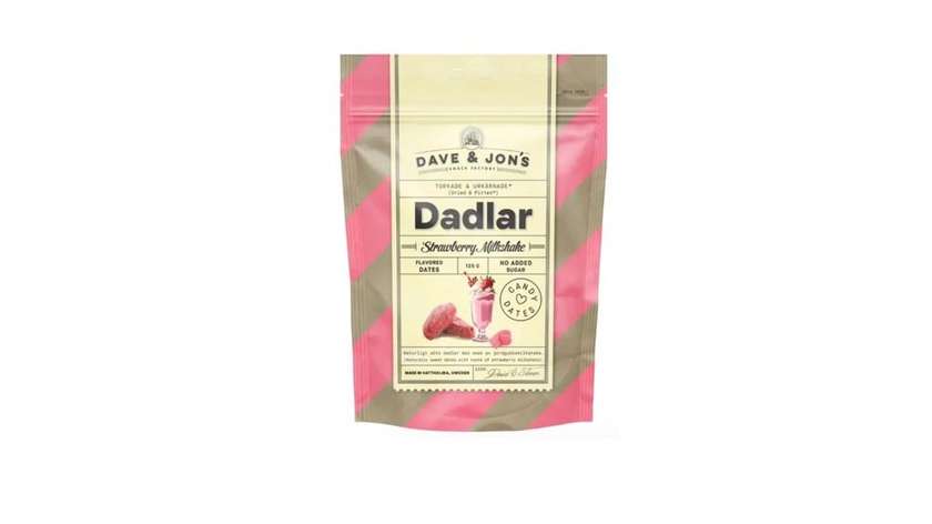 Džiovintos datulės DAVE & JON'S (STRAWBERRY MILKSHAKE), 125g