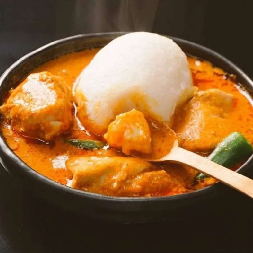Banku with Groundnut or Palm Nut Soup