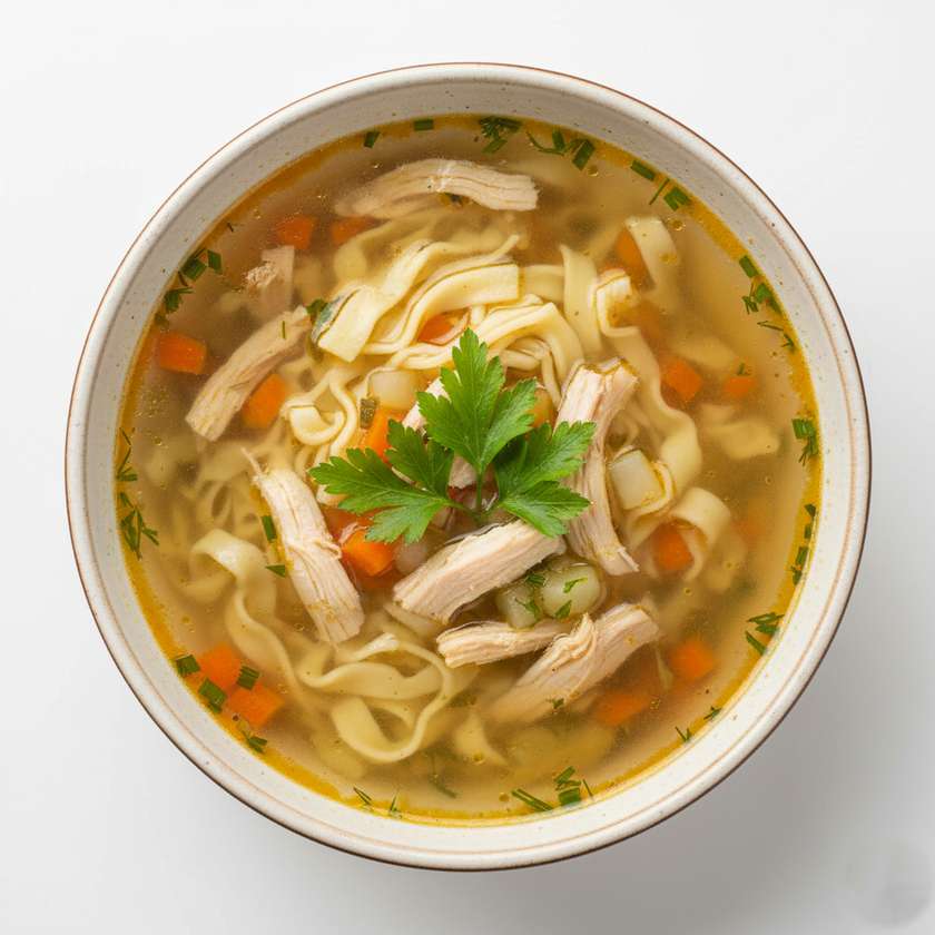Chicken Broth With Noodles