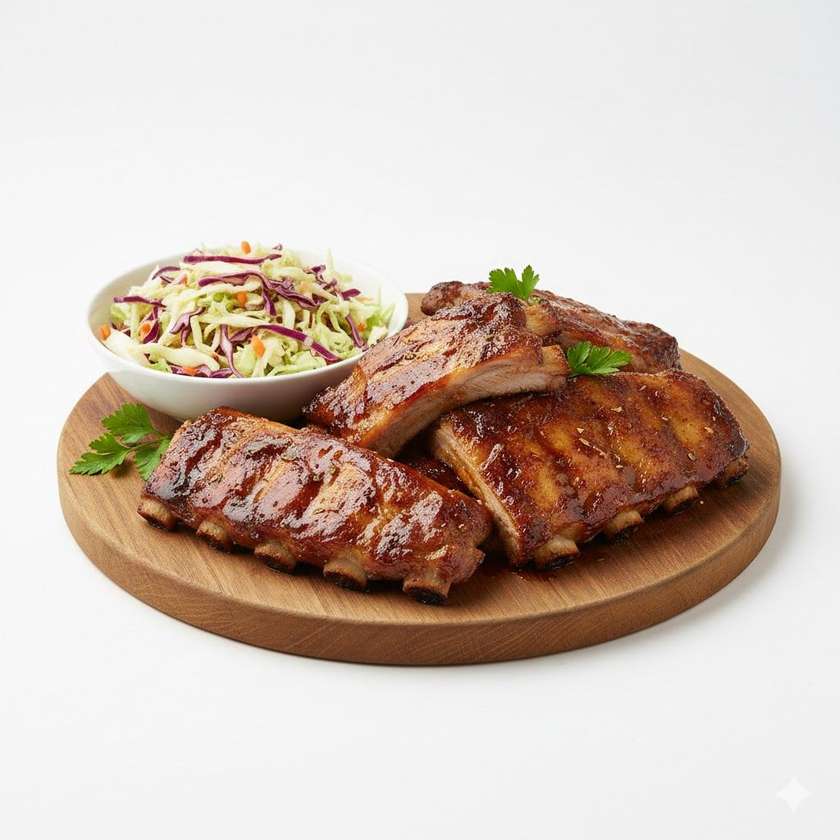 Roast pork ribs with cabbage salad 600g