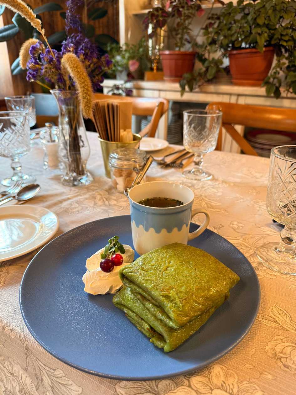 Venison and Spinach Crepes