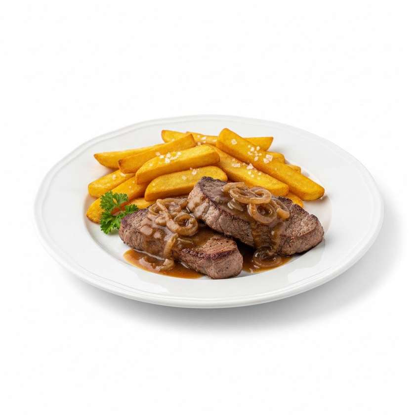 Viennese steak, steak fries 250g