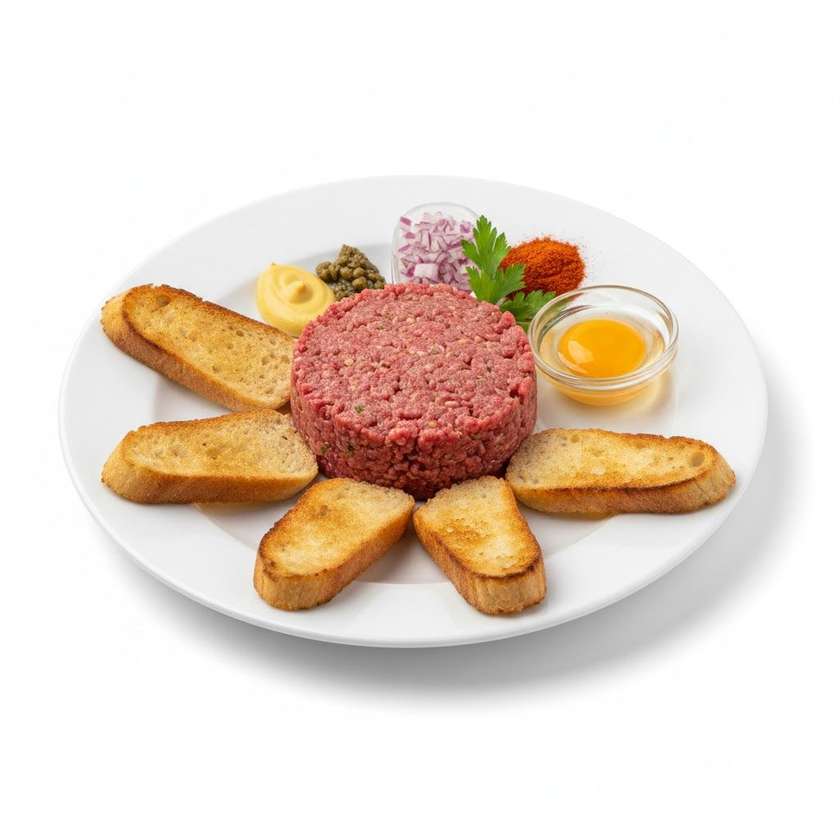 Beef tartare, 6pcs toasts