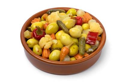 Pickled cucumbers salad