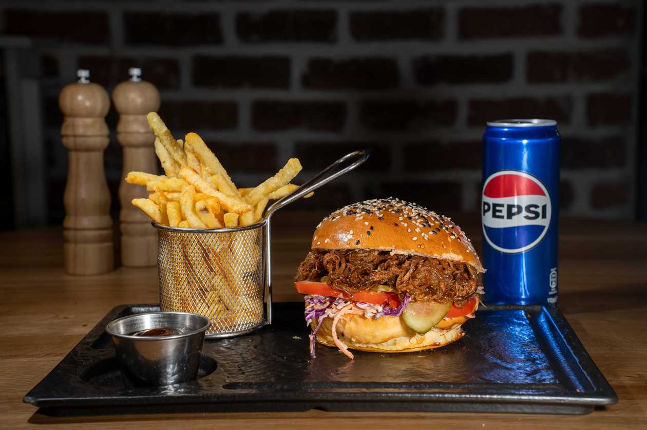 Pulled beef burger