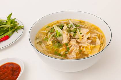 Chicken soup with noodles