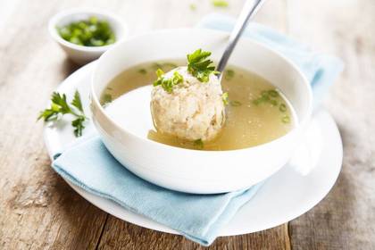 Chicken soup with dumplings