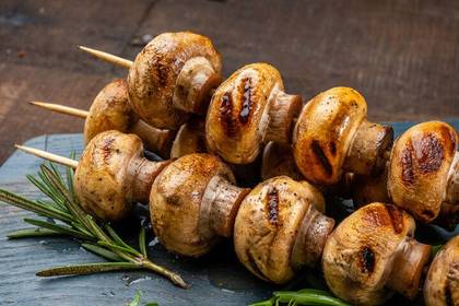 Grilled mushrooms