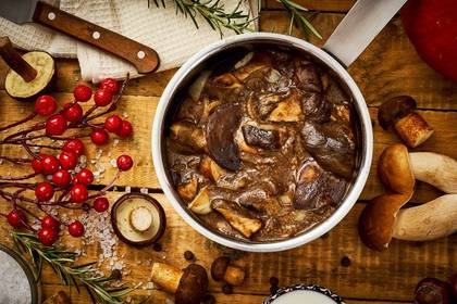 Forest mushrooms stew