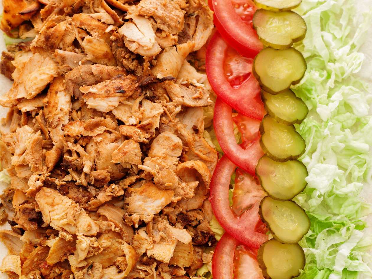 Portion of Chicken Döner