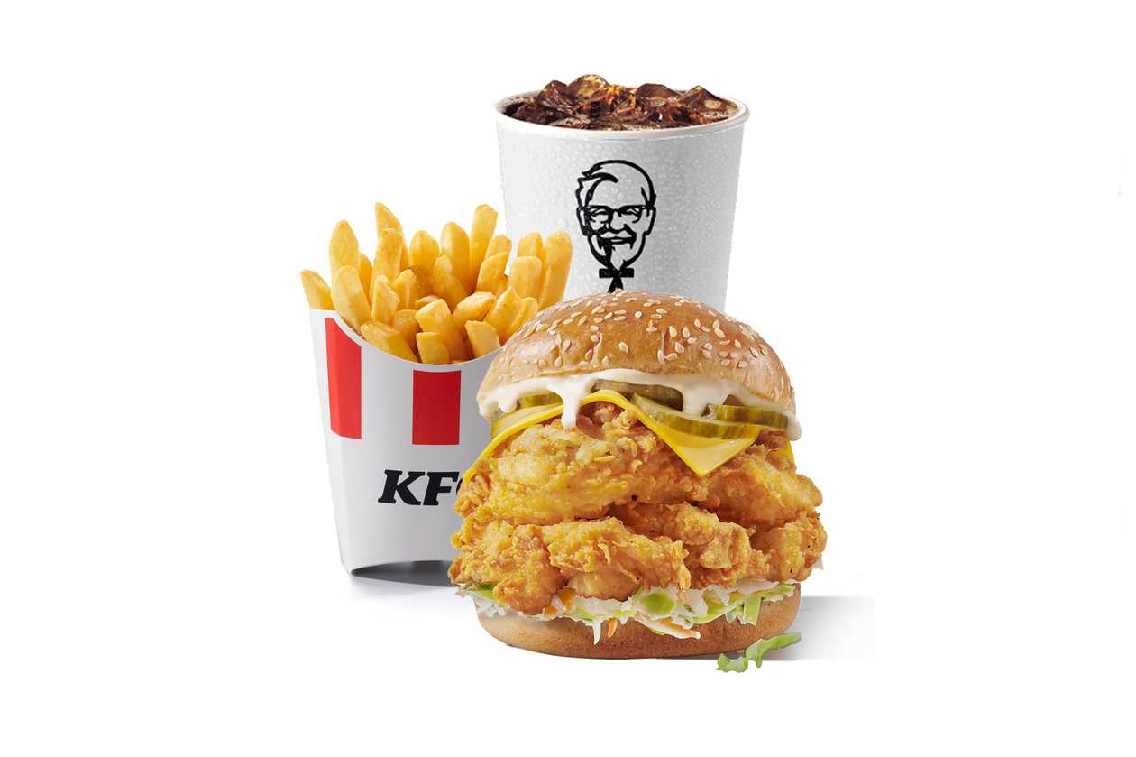 Double Coleslaw Burger Regular Meal