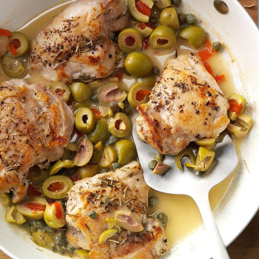 Pida Chicken and Olives