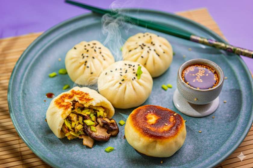Cabbage and Mushroom Baozi (4tk) (240gms)