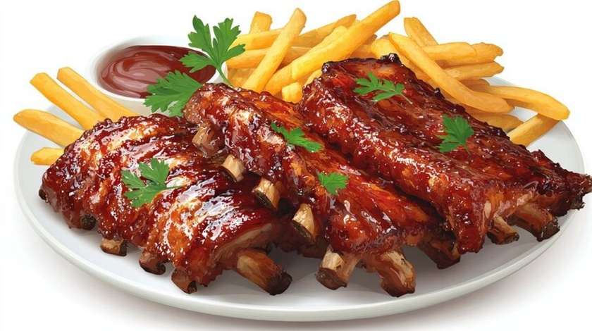 Coaste la cuptor cu cu cartofi prajiti