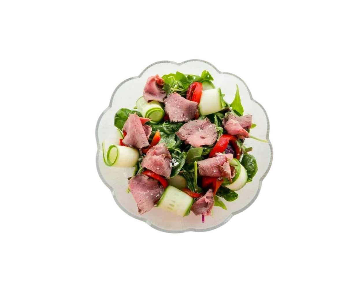 Салат з ростбіфом та запеченим перцем