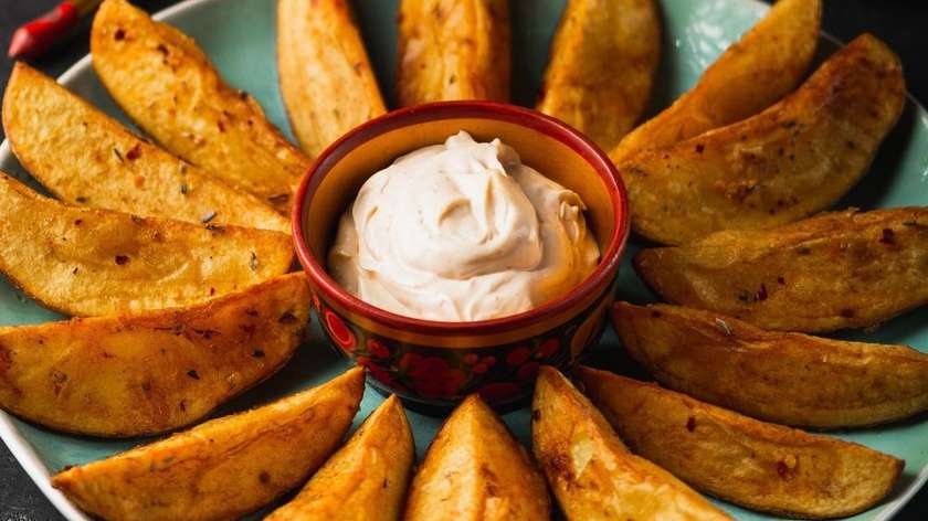 Mexican fries with sauce