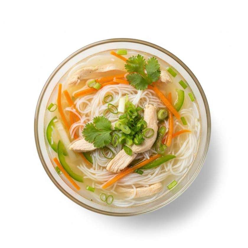 25. Polievka s ryžovými rezancami