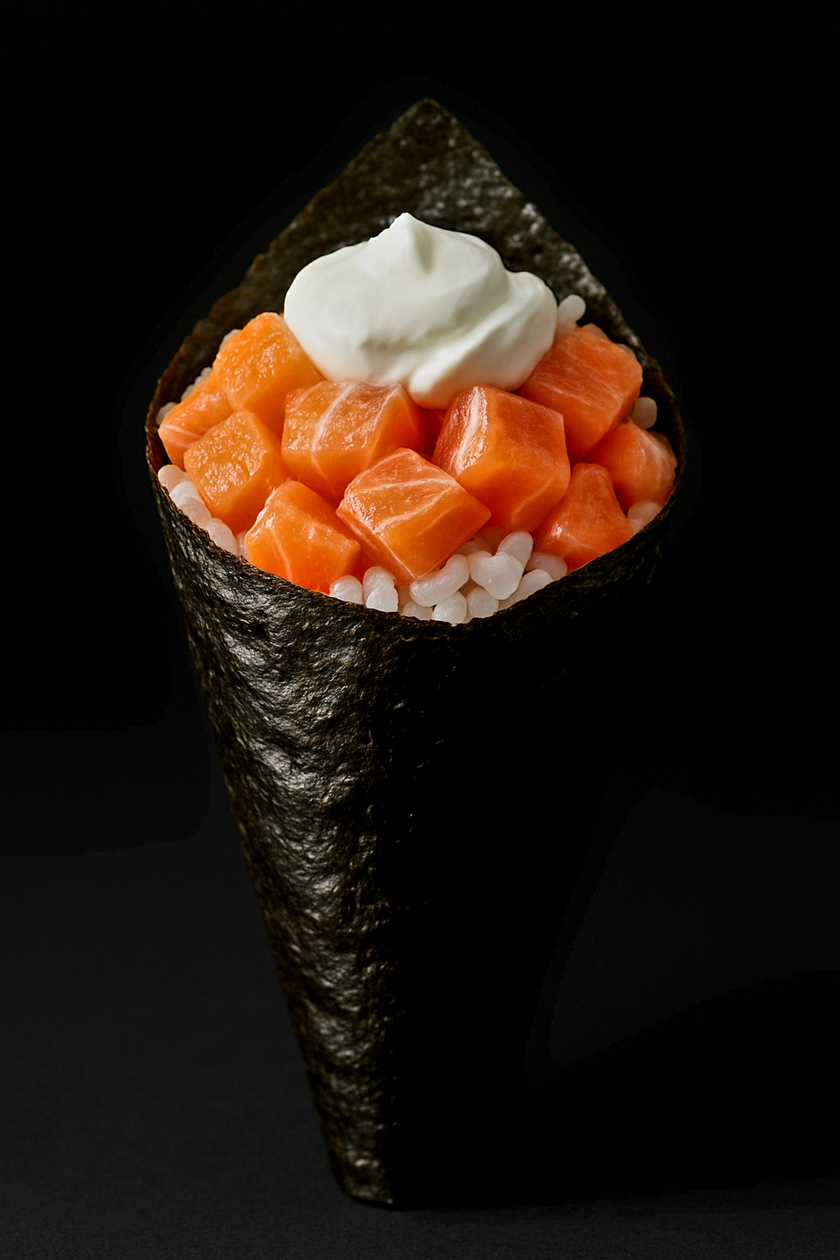 Temaki de Salmão e Philadelphia