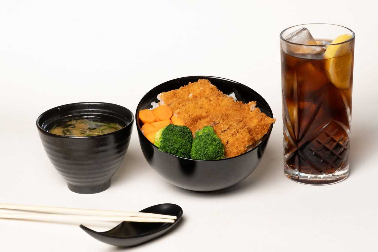 Mini Chicken Katsu Bento + 1 Miso Soup + 1 Free Drink