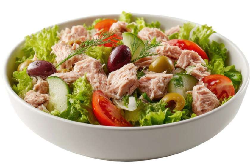 Salată cu ton si focaccia