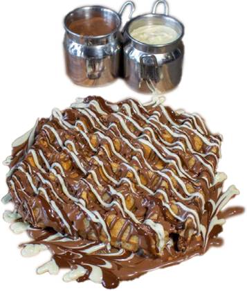 belgium waffle with belgium mix chocolate