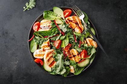 Salad with chicken breast